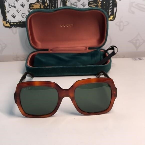 New  Authentic Gucci GG0036SA 003 Oversized Square Sunglasses ✨ - Picture 8 of 12